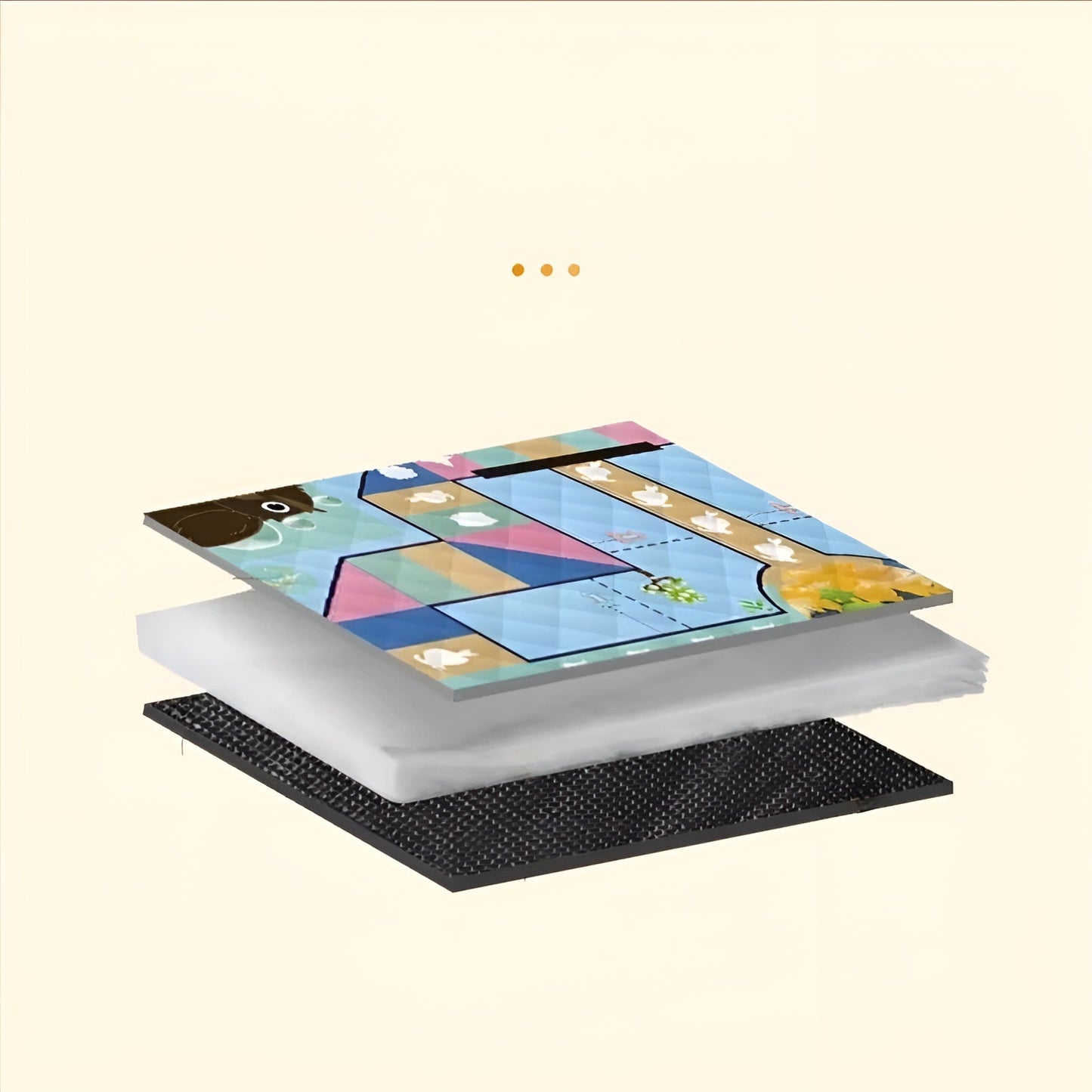 Norvo | Sammenleggbar Babyleketeppe Wanderlino | Polstret & Vanntett | For Utendørs & Hjem | Inkl. Bæreveske