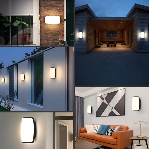 LED utendørs vegglys – Vanntett med bevegelsessensor | Perfekt for hage, terrasse og oppkjørsel | Skanto