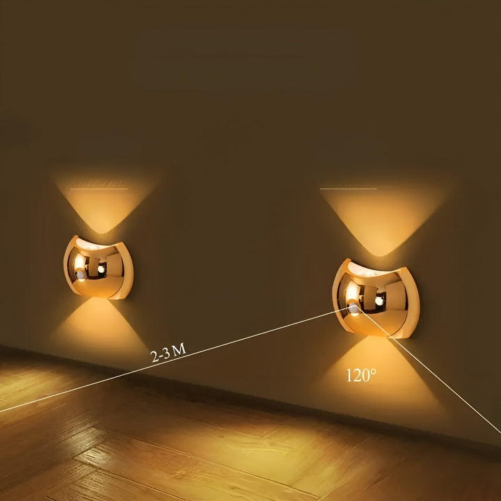 Vegglampe med bevegelsessensor – Dual LED lys Opp & Ned | Magnetisk & Bærbar | Skanto