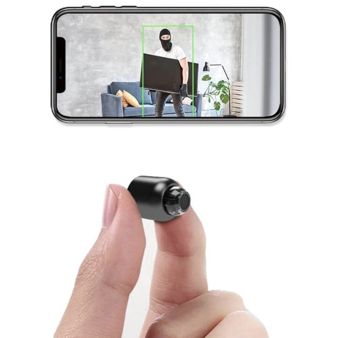 2-Pack Mini WiFi Sikkerhetskamera | 1080P HD, 140° Video, Nattesyn, Bevegelsesgjenkjenning (32GB SD inkludert)