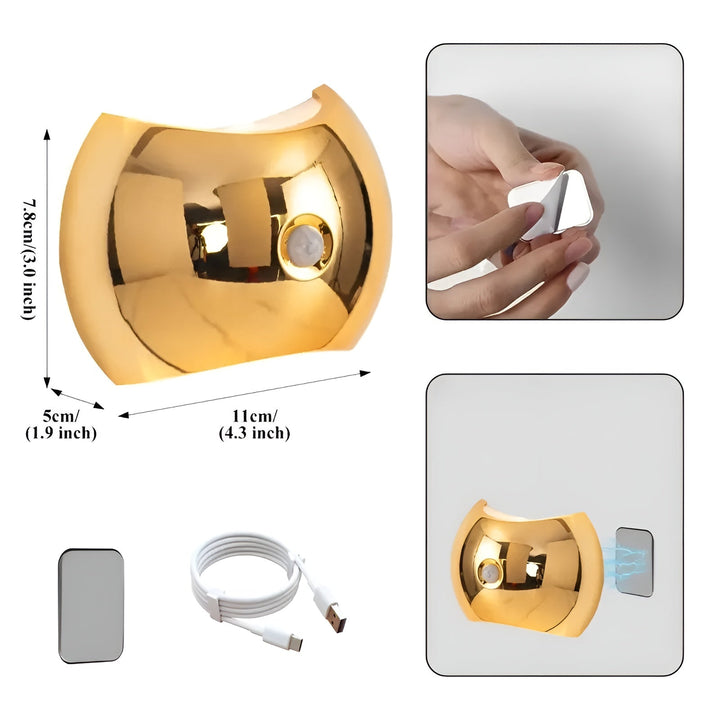 Vegglampe med bevegelsessensor – Dual LED lys Opp & Ned | Magnetisk & Bærbar | Skanto