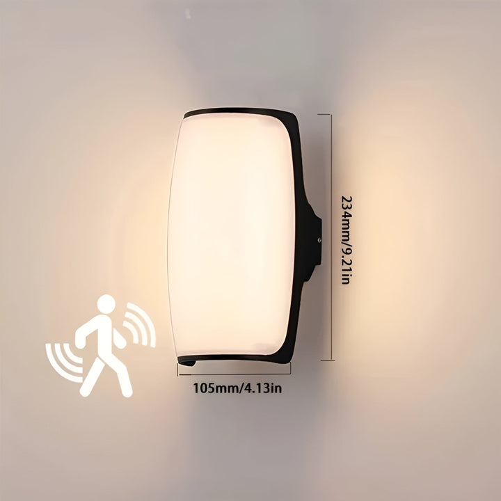 LED utendørs vegglys – Vanntett med bevegelsessensor | Perfekt for hage, terrasse og oppkjørsel | Skanto