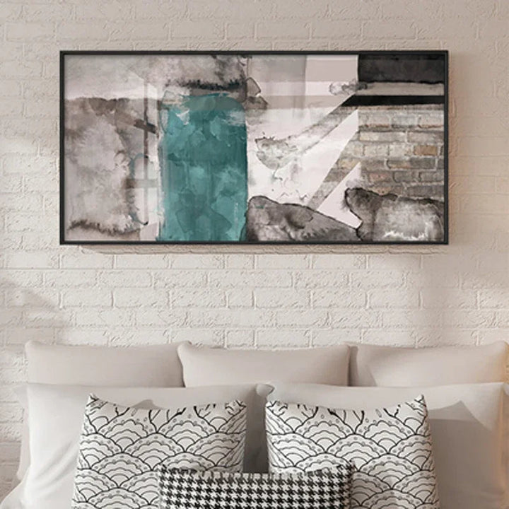Urban Abstract Grey Green Large Size Wall Art Fine Art Canvas Print Picture For City Apartment Living Room Dining Room Home & Office Decor | Skanto