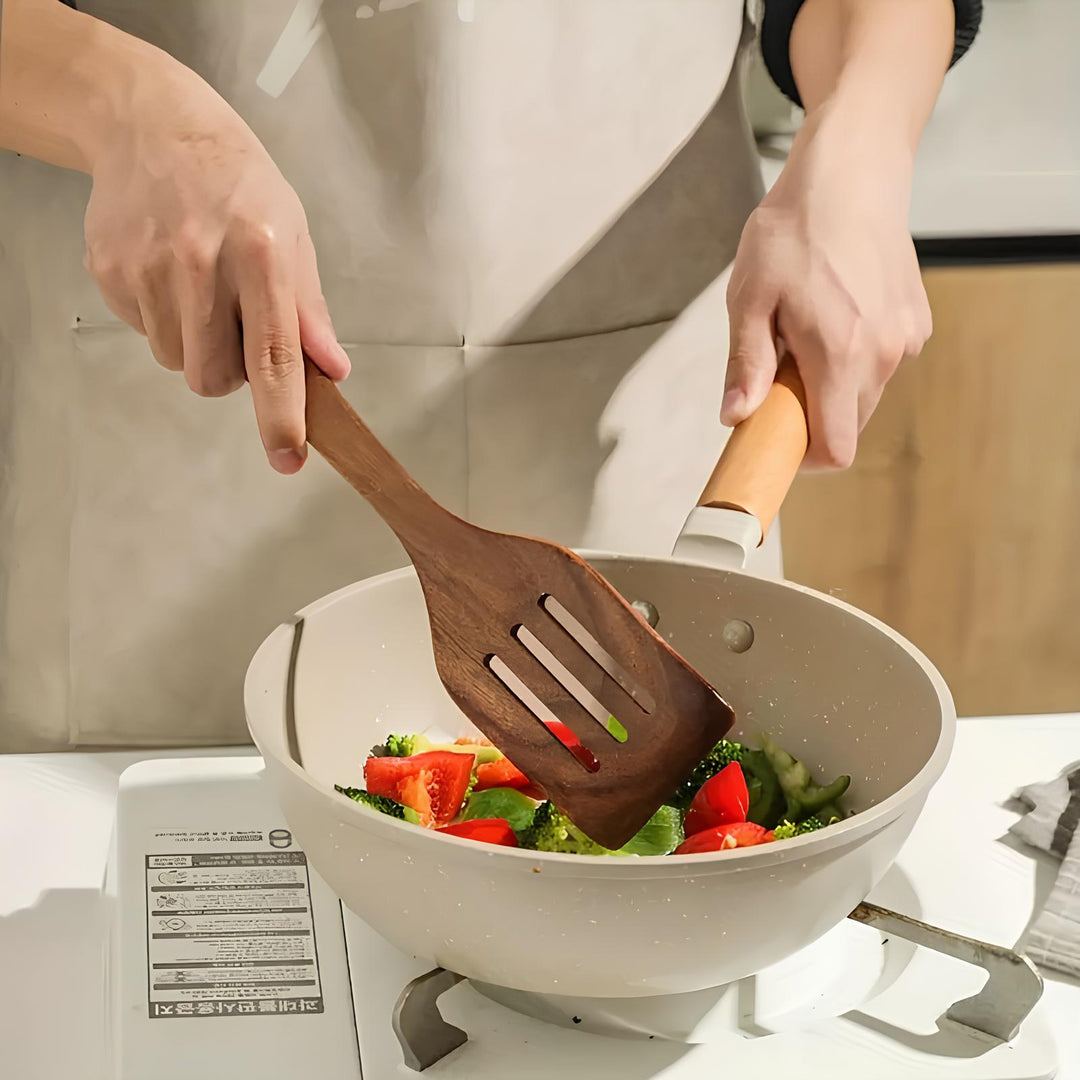 TeakChef 5-delt kjøkkenhjälpesett – Varmeresistent og holdbar | Skanto