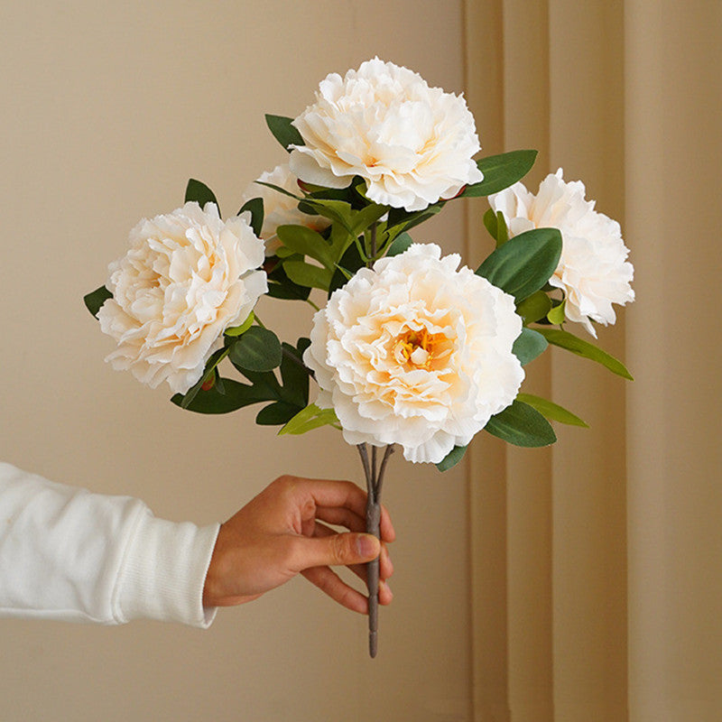 Kunstige 5 store hodet pæoner blomster | Skanto