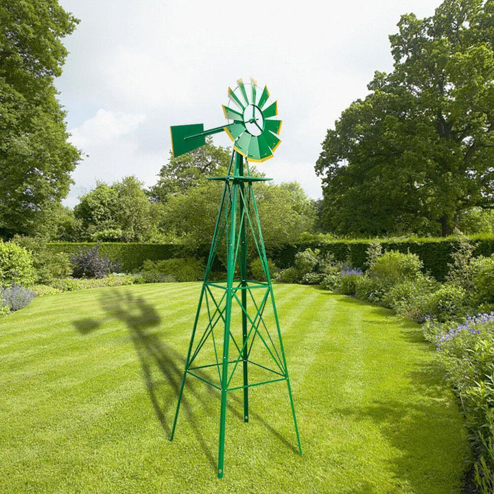 Skanto | Vindmølle 8FT Metall Ornamental - Hagedekorasjon
