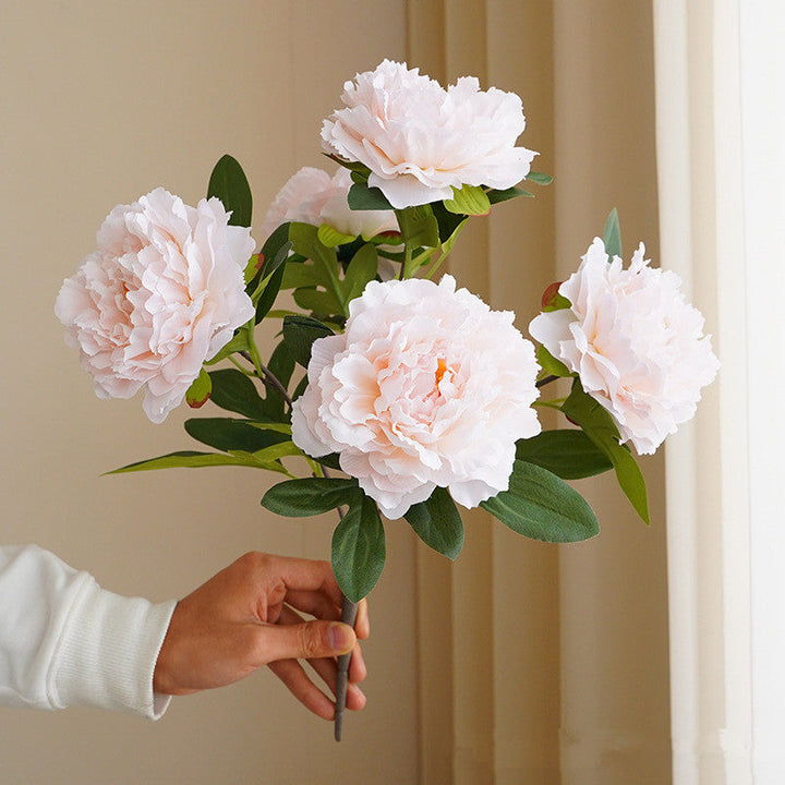 Kunstige 5 store hodet pæoner blomster | Skanto