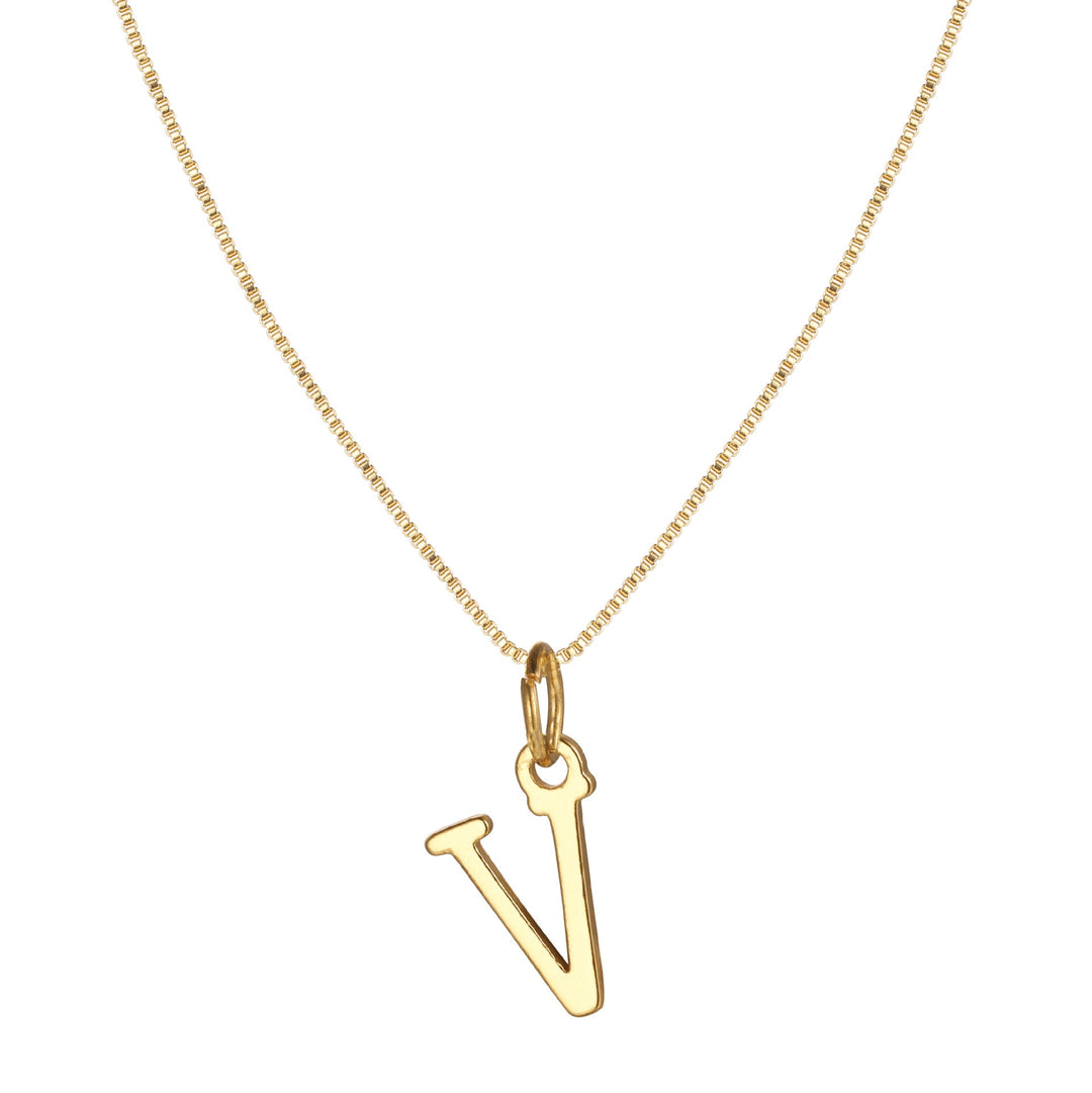 Skanto | 14k Minimal Serif Initial Halskjede