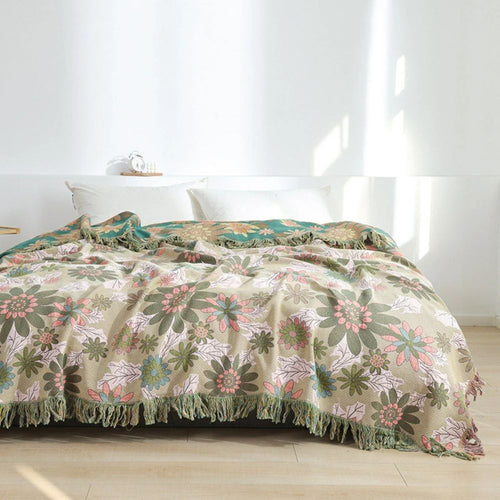 Skanto | Verdant Bloom Reversible Jacquard Blanket