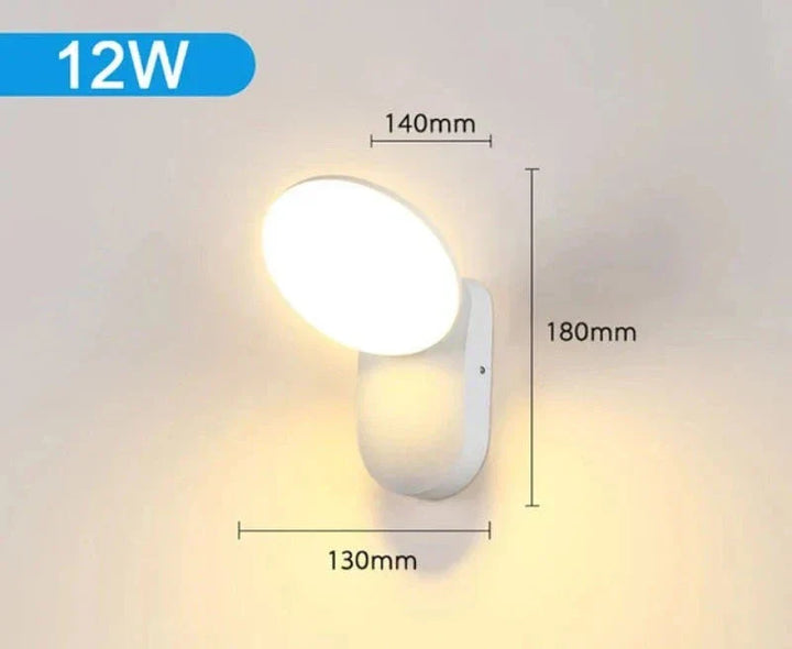 Moderne LED terasselampe med bevegelsessensor - Vanntett utendørs belysning, energibesparende, ideell for terrasse og inngang | Skanto