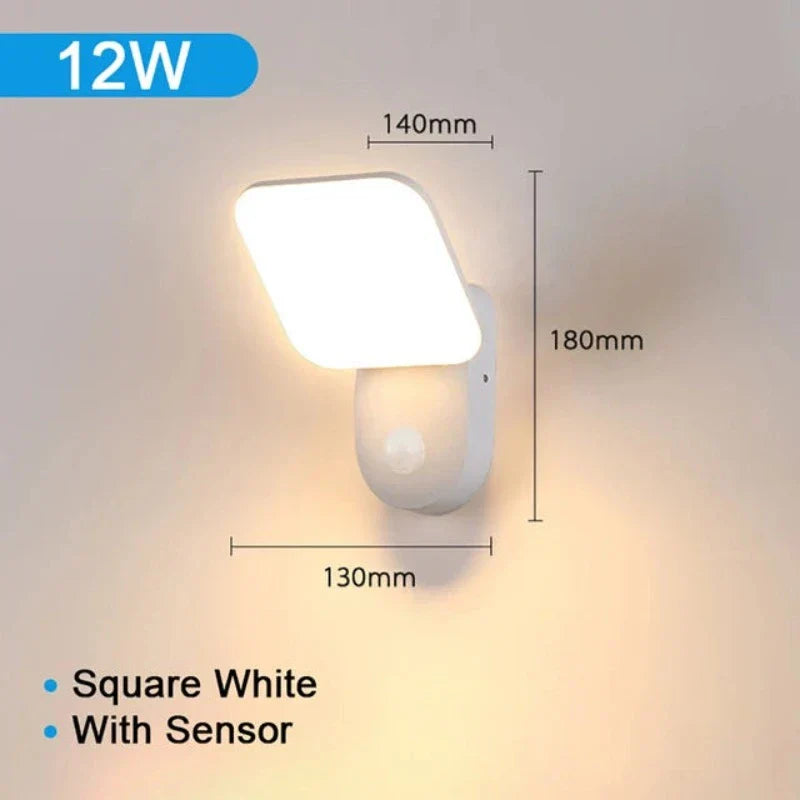 SecureLight - LED Bevegelsessensor Utendørs Lampe | Vanntett & Energieffektiv | Skanto