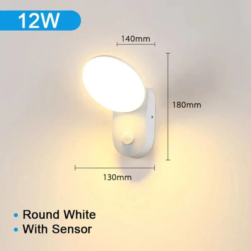 SecureLight - LED Bevegelsessensor Utendørs Lampe | Vanntett & Energieffektiv | Skanto