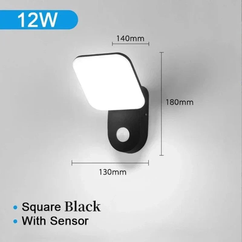 SecureLight - LED Bevegelsessensor Utendørs Lampe | Vanntett & Energieffektiv | Skanto
