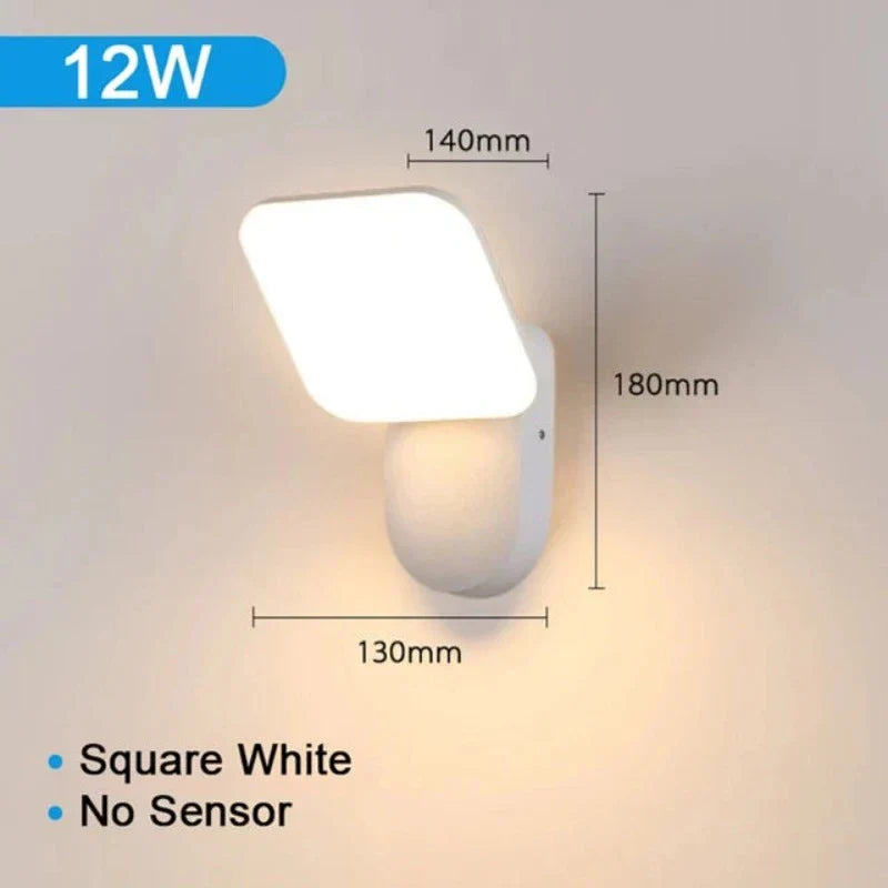 SecureLight - LED Bevegelsessensor Utendørs Lampe | Vanntett & Energieffektiv | Skanto