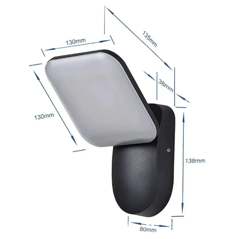 SecureLight - LED Bevegelsessensor Utendørs Lampe | Vanntett & Energieffektiv | Skanto