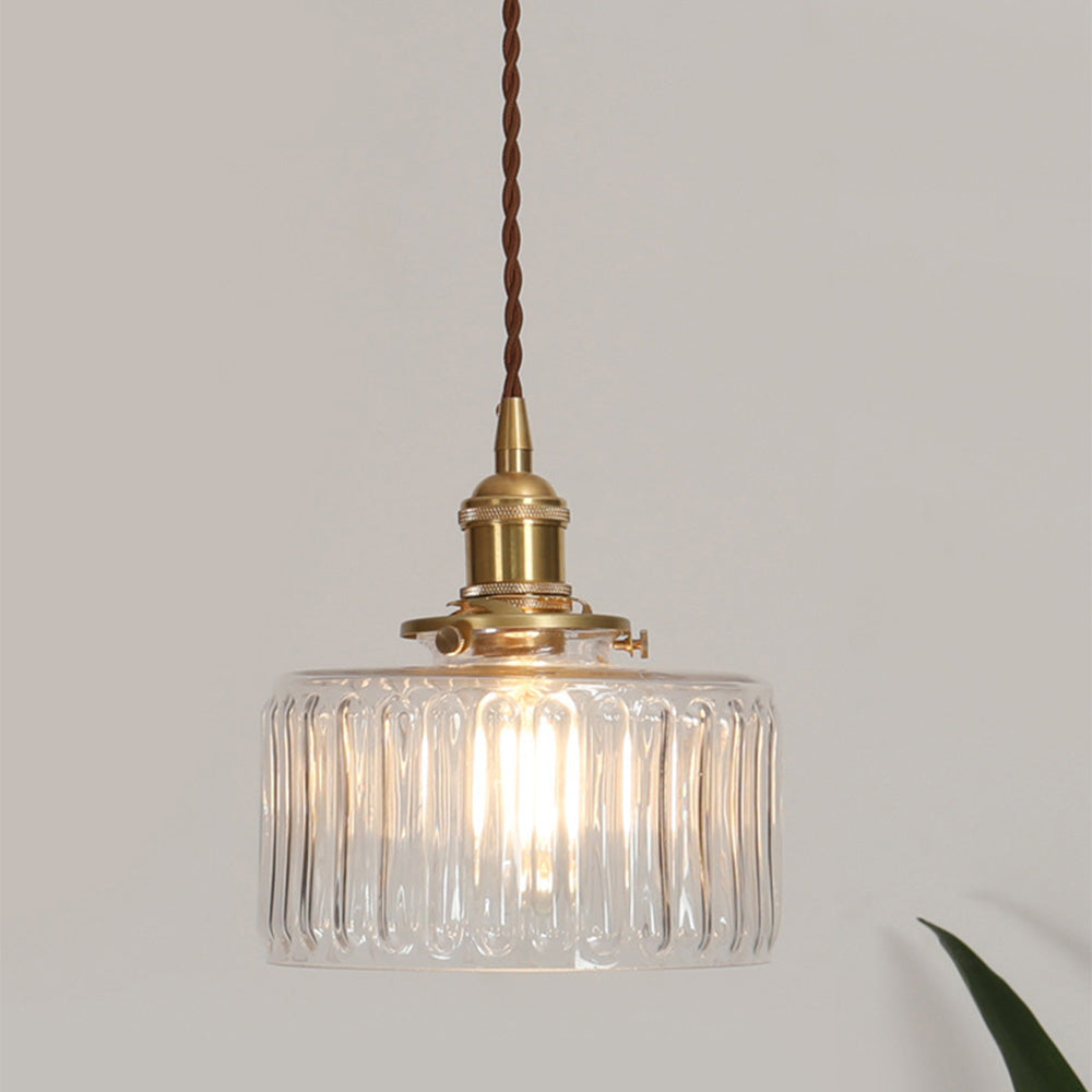 Skanto | Justerbar Vintage Krystall Pendellampe Glassylinder