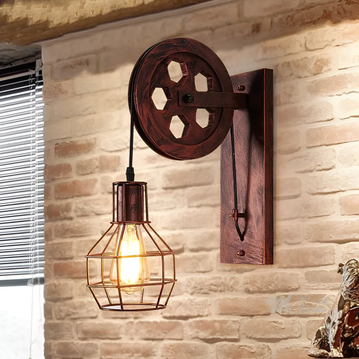 Vintage Industrial LED Wall Lamp - IronGlare | Skanto