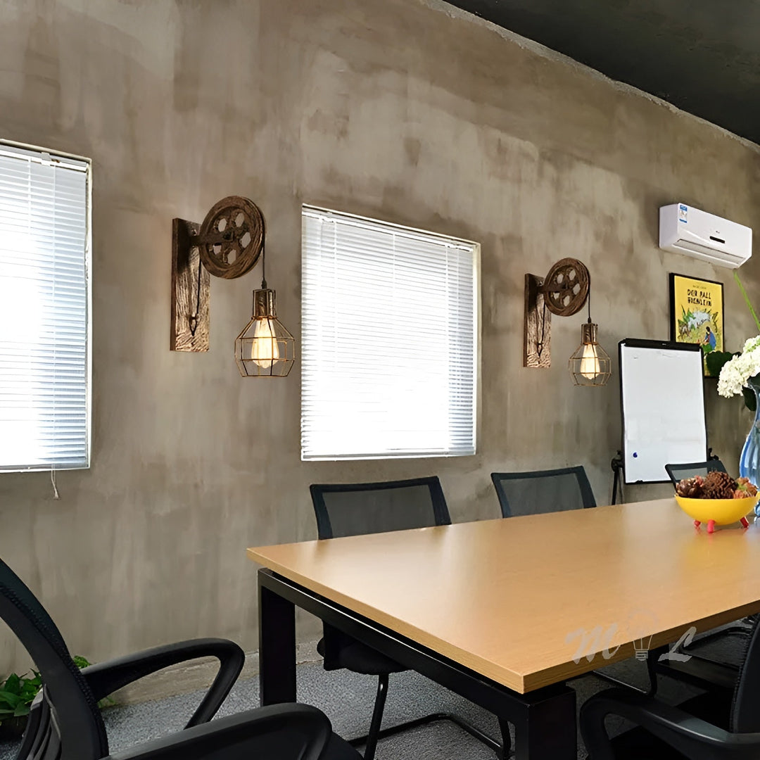 Vintage Industrial LED Wall Lamp - IronGlare | Skanto