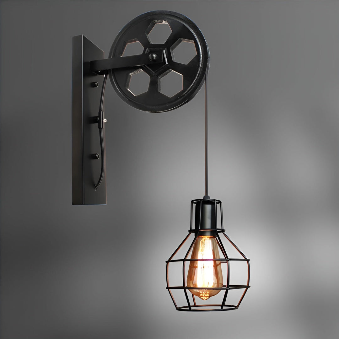 Vintage Industrial LED Wall Lamp - IronGlare | Skanto
