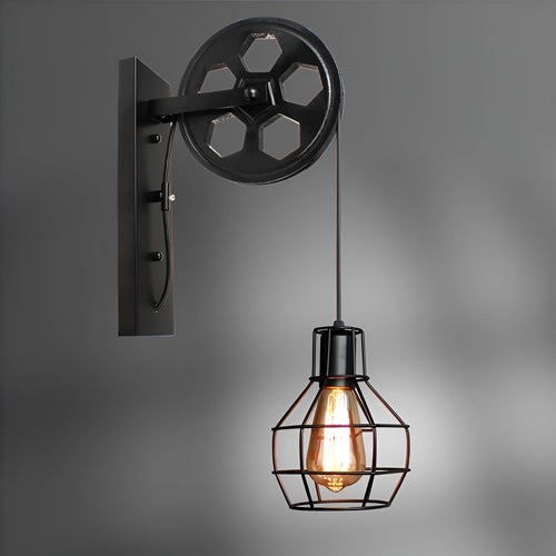 Vintage Industrial LED Wall Lamp - IronGlare | Skanto