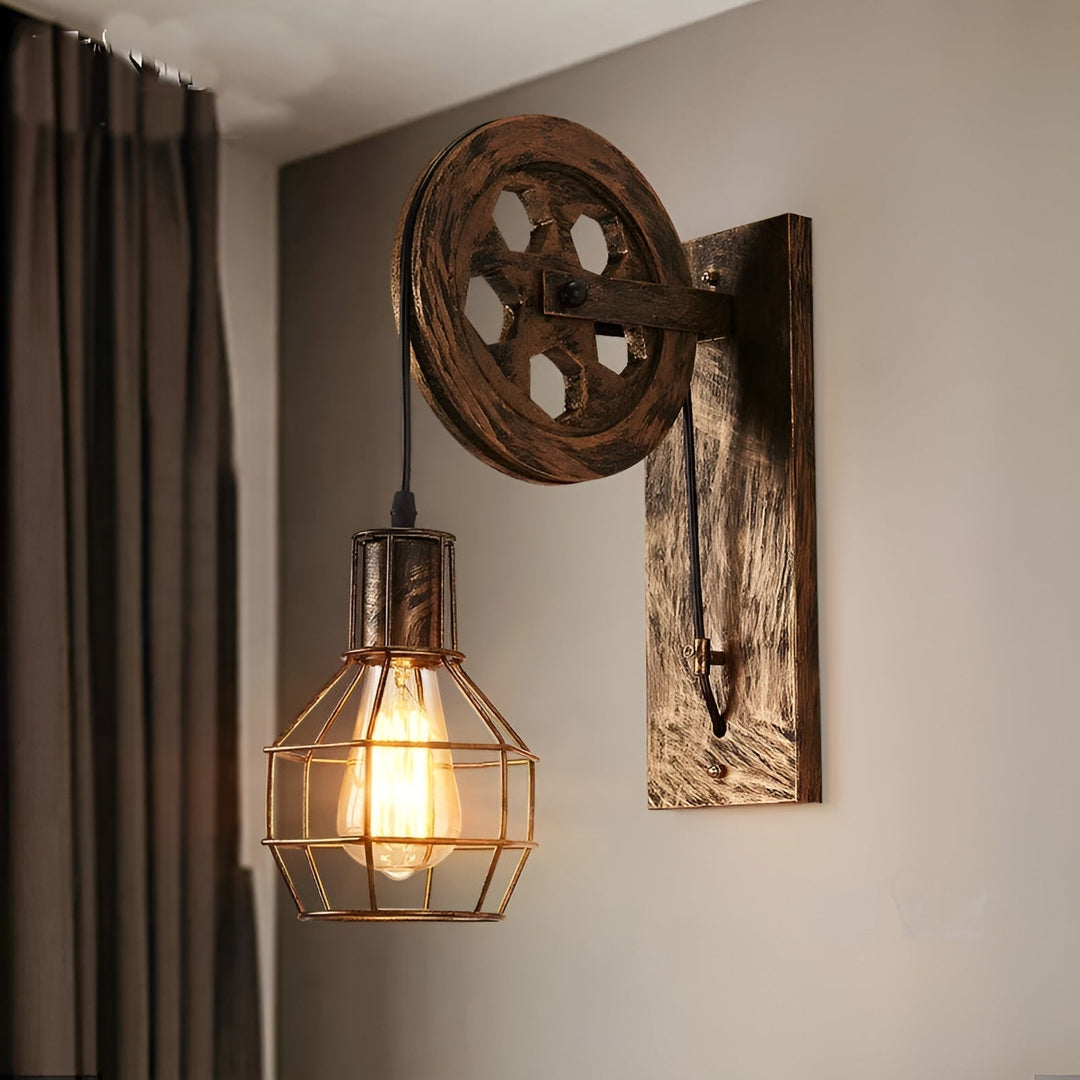 Vintage Industrial LED Wall Lamp - IronGlare | Skanto
