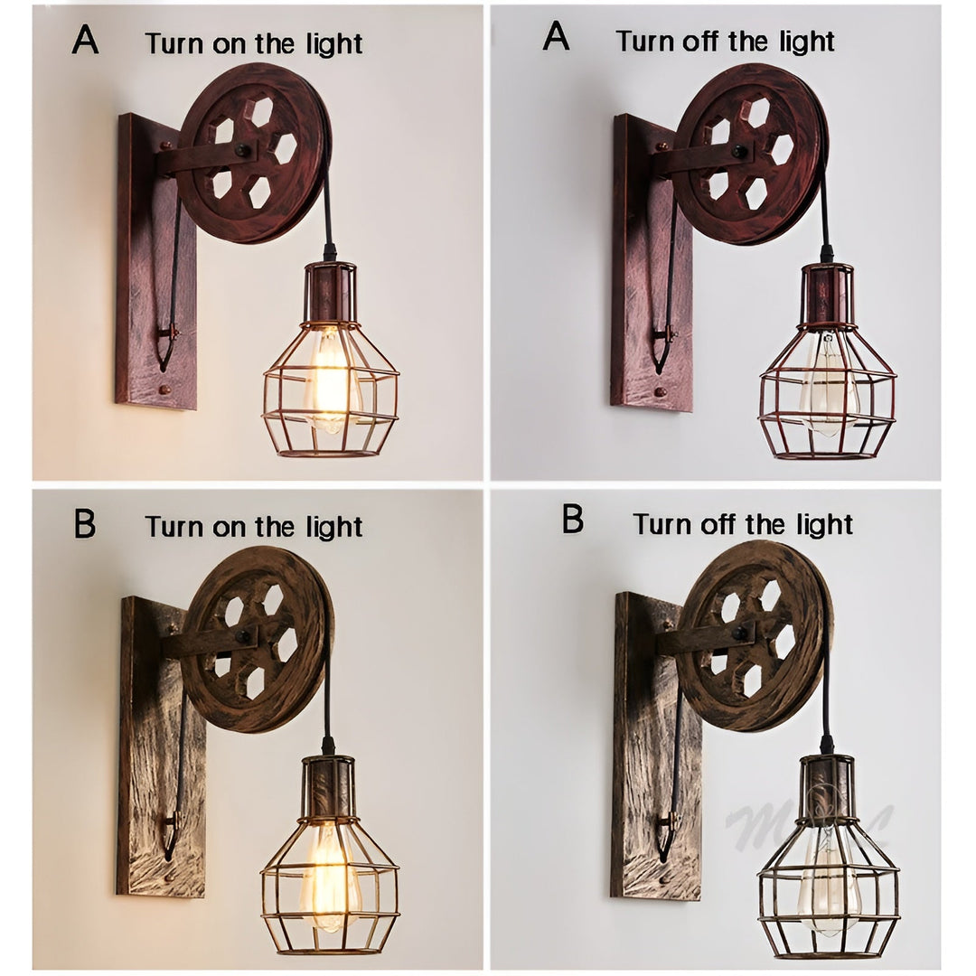 Vintage Industrial LED Wall Lamp - IronGlare | Skanto