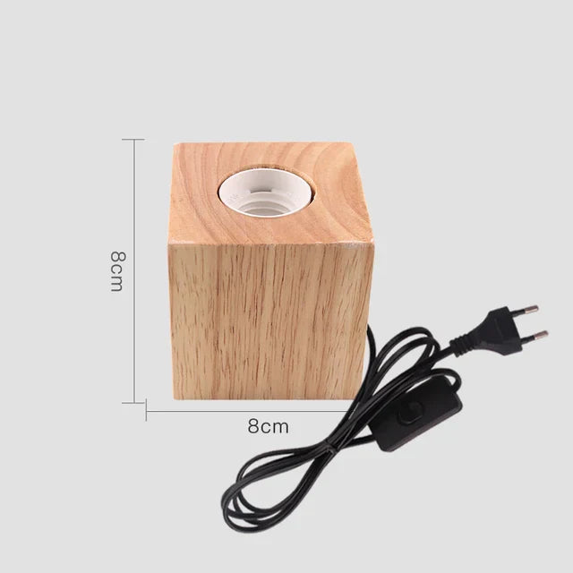 Retro Trebordlampe med Lysball – Dekorativ Belysning for Hjemmet | Skanto