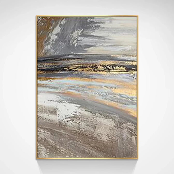 Vintage Golden Beige Abstract Veggkunst Kunstneriske Lerretsutskrifter Plakater Bilder for moderne Stue Soverom Lys Luksus Interiør | Skanto
