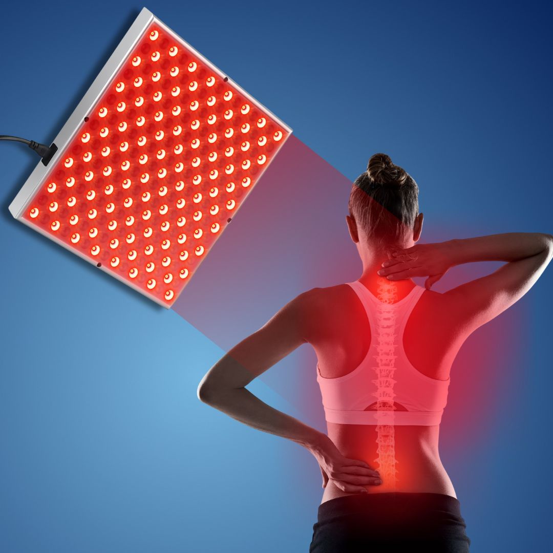 VitalGlow Rødt Lys Terapi Lampe | Ikke-Invasiv Behandling for Anti-Aging - Smertelindring - Muskelgjenoppretting og Forbedret Søvnkvalitet Skanto