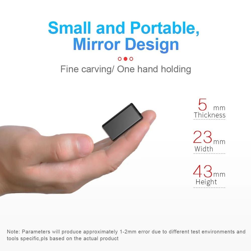 Ultraleichtes Diktiergerät med Sprachsteuerung og 32 GB Speicher