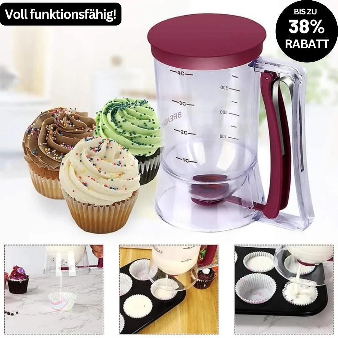 Skanto | Deig dispenser med måleskala og tut for muffins og kaker