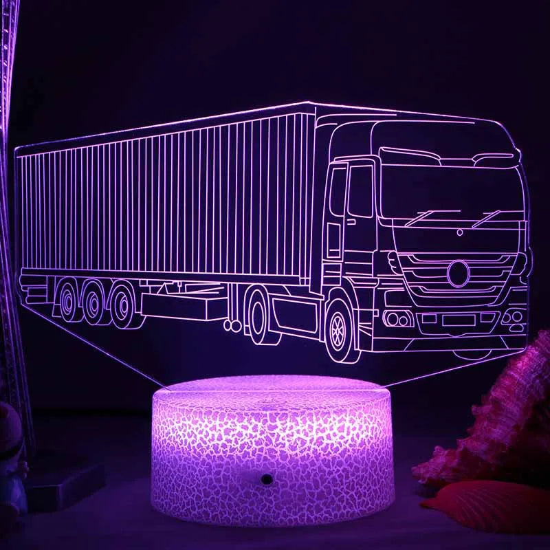 LED Nattlys - 3D Illusjonslampe for Barnerom, USB-lading | Skanto