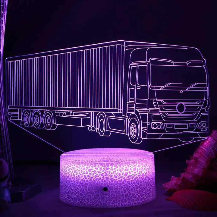 LED Nattlys - 3D Illusjonslampe for Barnerom, USB-lading | Skanto