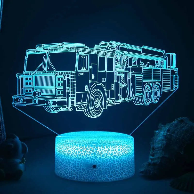LED Nattlys - 3D Illusjonslampe for Barnerom, USB-lading | Skanto