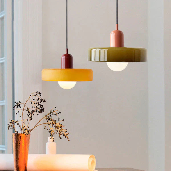 Skandinavisk pendellampe for stue og spisestue – Minimalistisk design med justerbar høyde – Glass