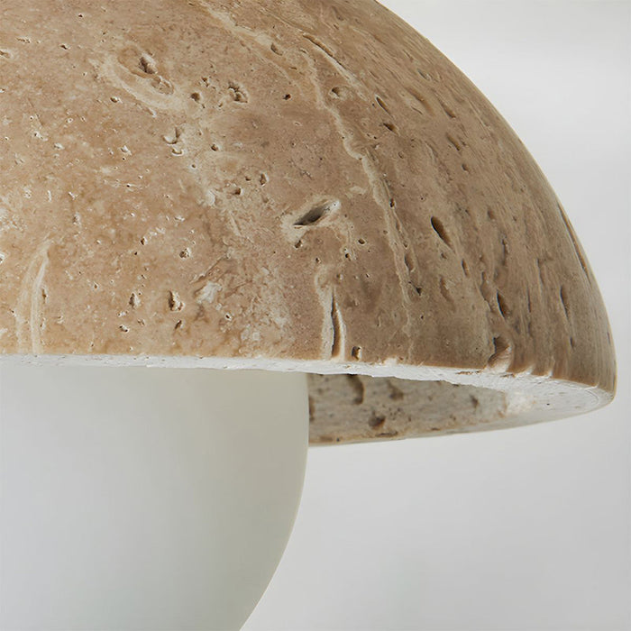 Skanto | Boho Travertin Naturstein LED Vegglampe
