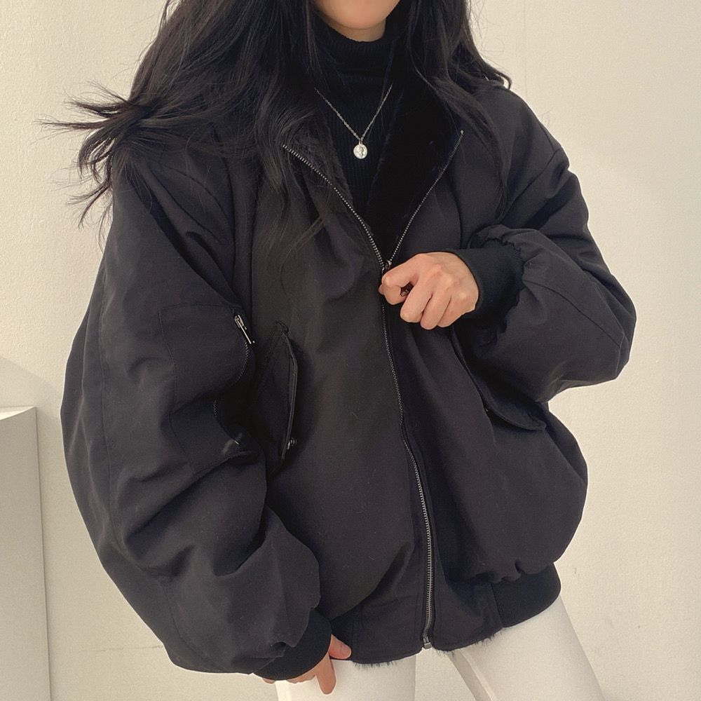 Skanto | Reversibel Fleece Damejakke – Varm Lett Vinterjakke med hette