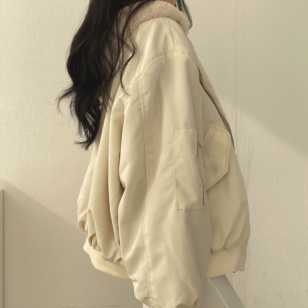 Skanto | Reversibel Fleece Damejakke – Varm Lett Vinterjakke med hette