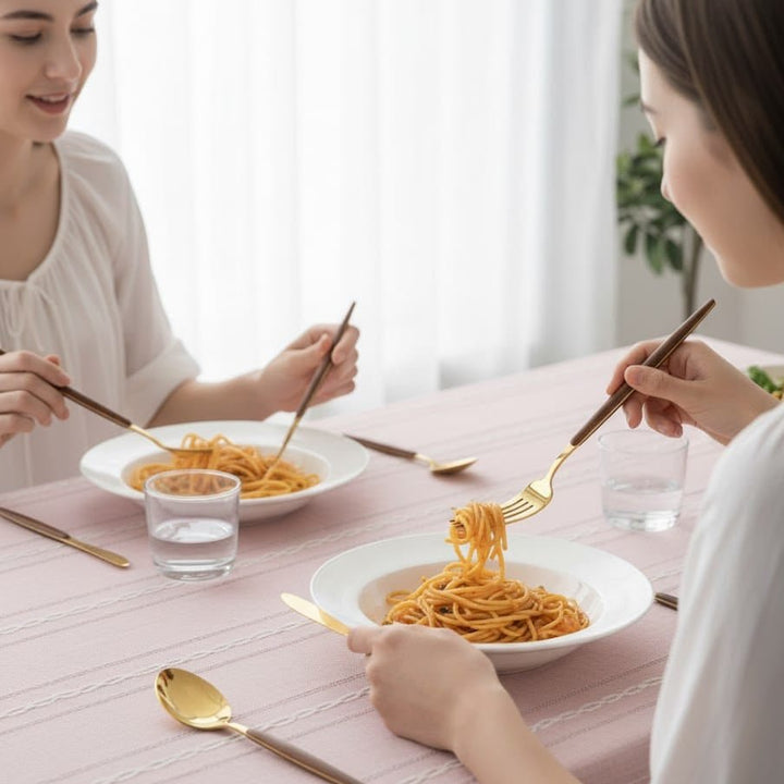 Skanto | Premium rustfritt stål bestikk med treaksent