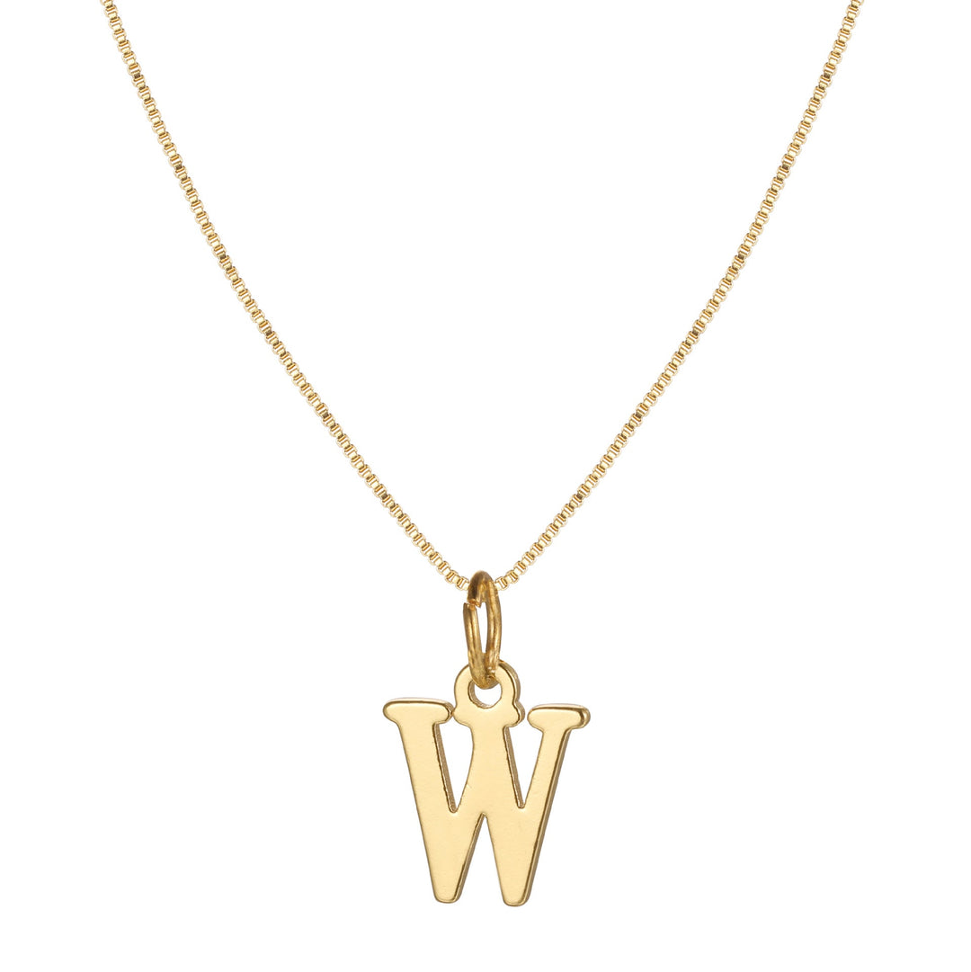 Skanto | 14k Minimal Serif Initial Halskjede