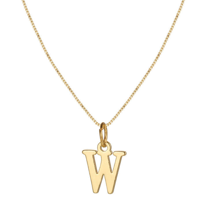 Skanto | 14k Minimal Serif Initial Halskjede