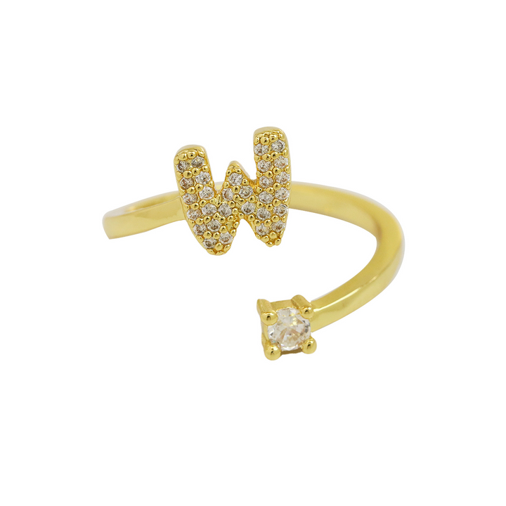 Skanto | Delikat Boble Diamant Innpakning Initial Ring