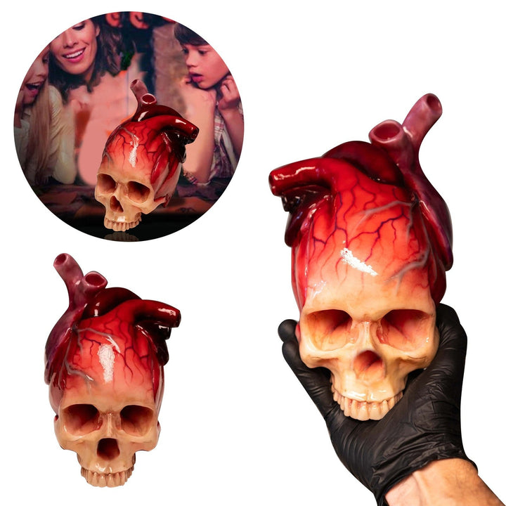 Skanto | SpookyHeart Realistisk Halloween Hjerteformet Skulpskulptur