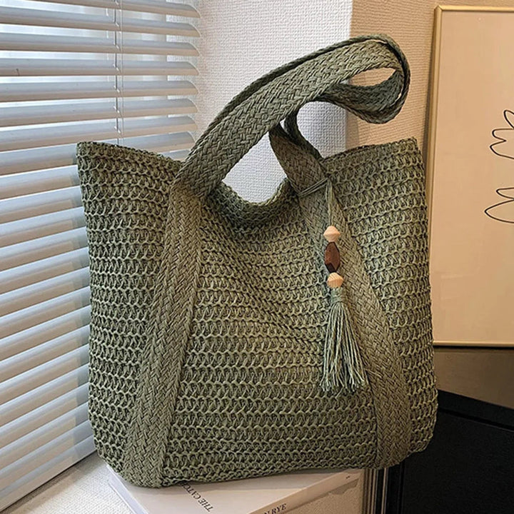 Skanto | EcoChic Håndveske – Stilfull Rattan Dameveske | Bærekraftig Hverdags Tote