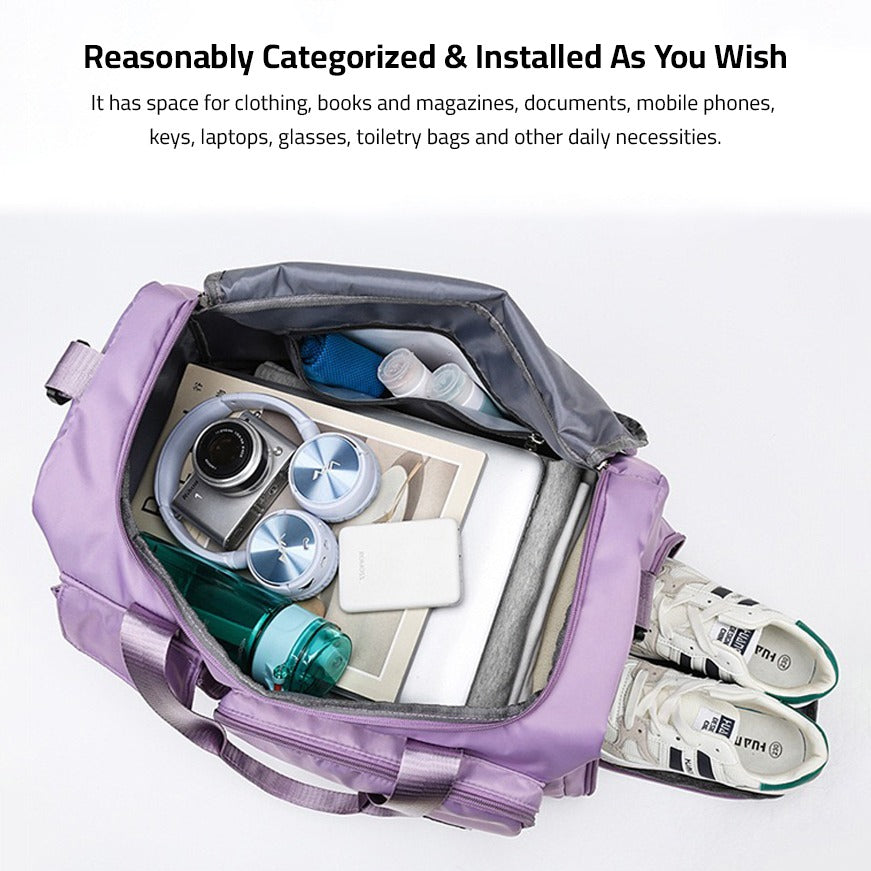 Norvo | Traventix Reiseveske med Flere Rom | Vanntett & Lettvekt | Sports-, Trenings- & Helgetaske for Menn & Kvinner