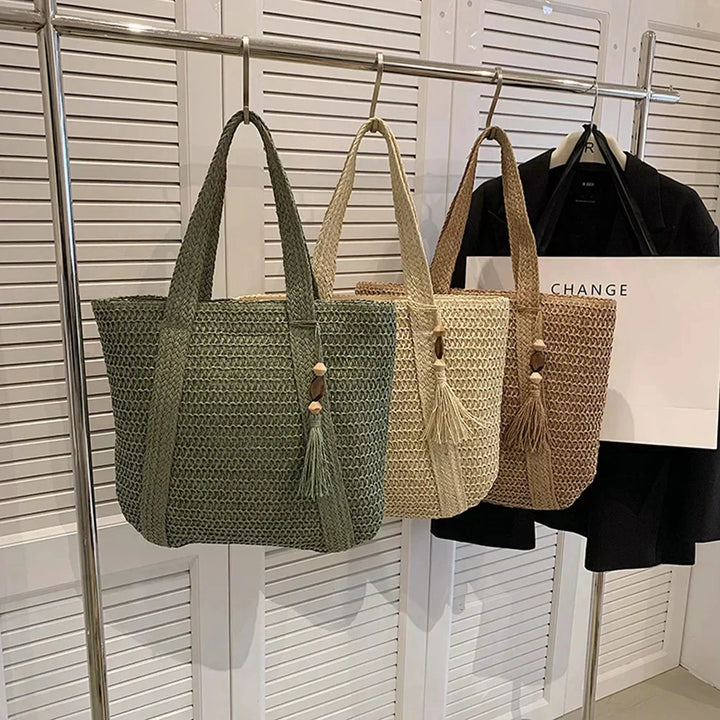 Skanto | EcoChic Håndveske – Stilfull Rattan Dameveske | Bærekraftig Hverdags Tote