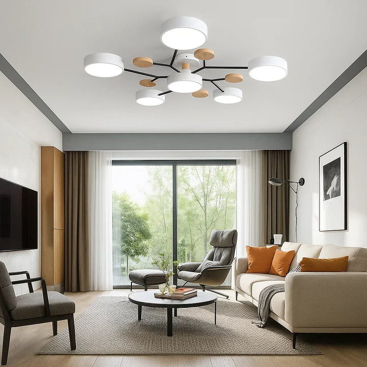 Moderne LED-Deckenleuchte, flachemontering