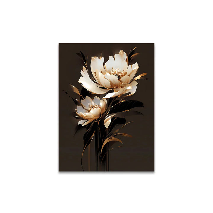 Hvit blomsterblad veggkunst Fin kunstlerrettrykk Moderne botanikk Blomsterbilder For stue Soverom Hotellrom Kunstdekor | Skanto