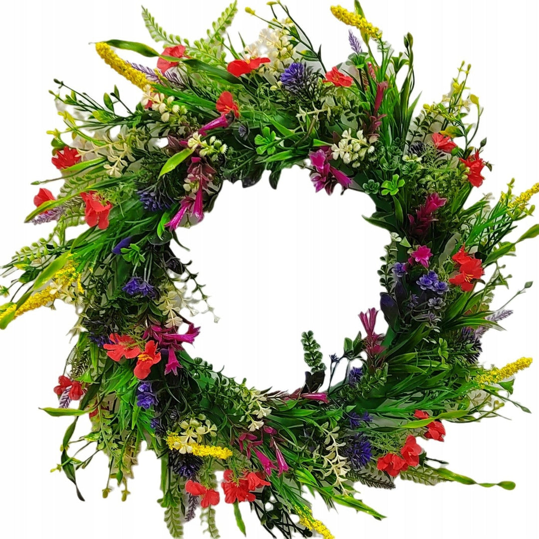 Skanto | Vår Solblomsterkrans for Dør – Håndlaget med Eukalyptus og Silke Blomster