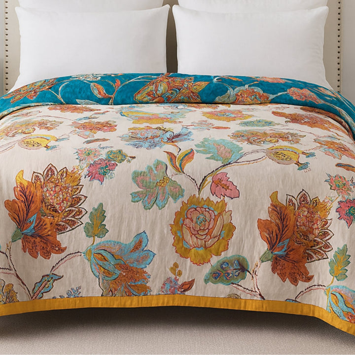 Skanto | Wildbloom Reversibel Flora Bomullspledd